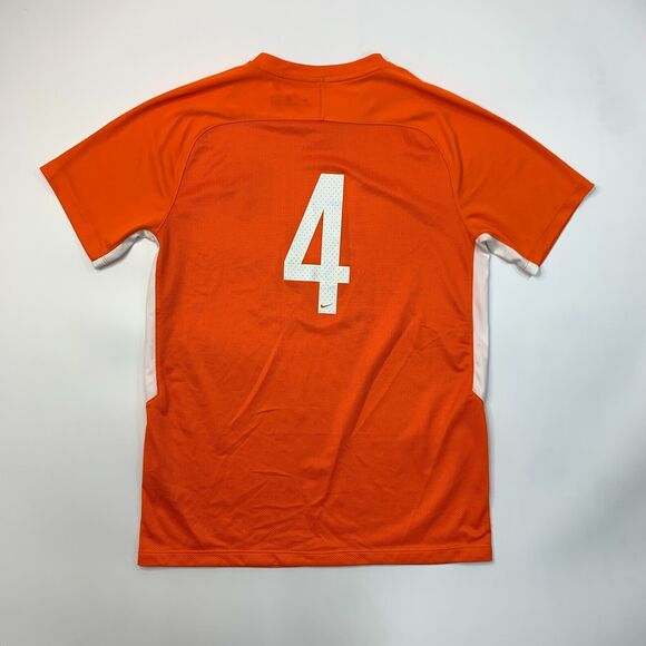 Nike Michigan Tigers Soccer Jersey Mens M Medium Orange Dri Fit Lightweight Tee - Picture 7 of 11